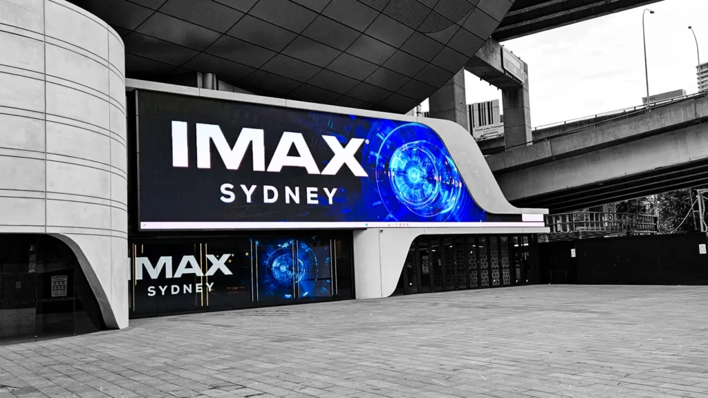 LED display installation on a building facade in North Sydney for high-visibility digital advertising