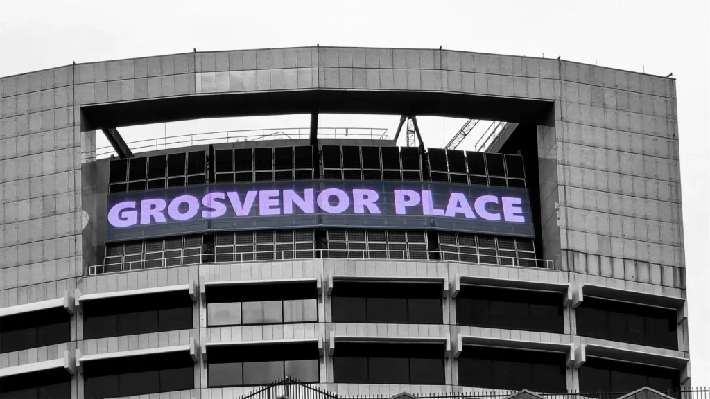 LED display installation on a building facade in North Sydney for high-visibility digital advertising