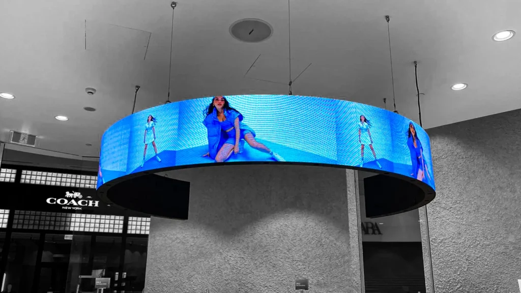 LED display installation on a building facade in North Sydney for high-visibility digital advertising