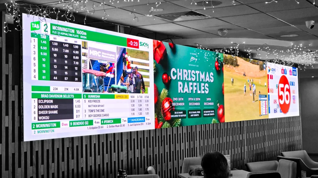 P3 LED screen wall with fine pixel pitch for indoor viewing